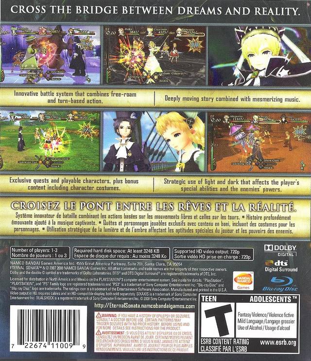 Eternal Sonata - (PS3) PlayStation 3 Video Games Namco Bandai Games   