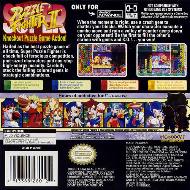 Super Puzzle Fighter II - (GBA) Game Boy Advance Video Games Capcom   