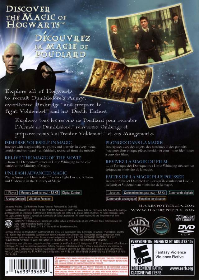 Harry Potter and the Order of the Phoenix - (PS2) PlayStation 2 [Pre-Owned] Video Games EA Games   
