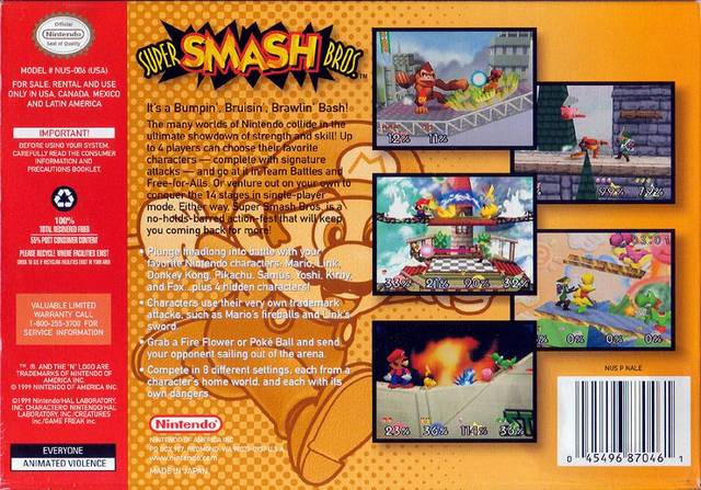 Super Smash Bros. - (N64) Nintendo 64 [Pre-Owned] Video Games Nintendo   