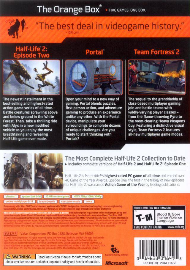 The Orange Box - Xbox 360 [Pre-Owned] Video Games EA Games   
