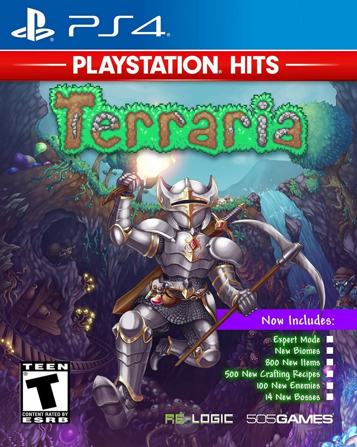 Terraria (PlayStation Hits) - (PS4) PlayStation 4 Video Games 505 Games   