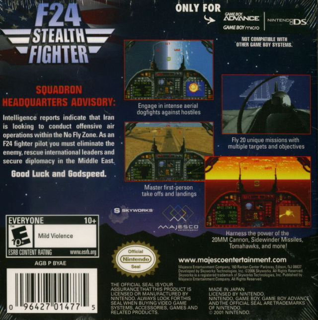 F24: Stealth Fighter - (GBA) Game Boy Advance [Pre-Owned] Video Games Majesco   