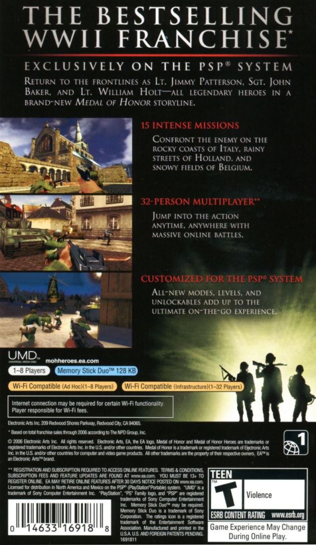 Medal of Honor Heroes - Sony PSP [Pre-Owned] Video Games EA Games   