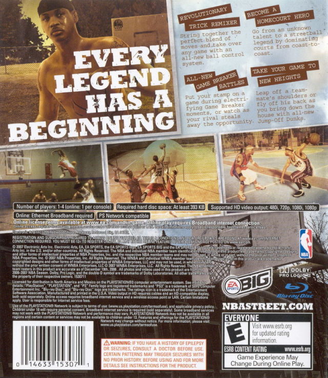 NBA Street Homecourt - (PS3) PlayStation 3 [Pre-Owned] Video Games EA Sports Big   
