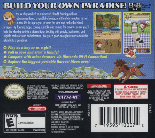 Harvest Moon: Island of Happiness - (NDS) Nintendo DS Video Games Natsume   