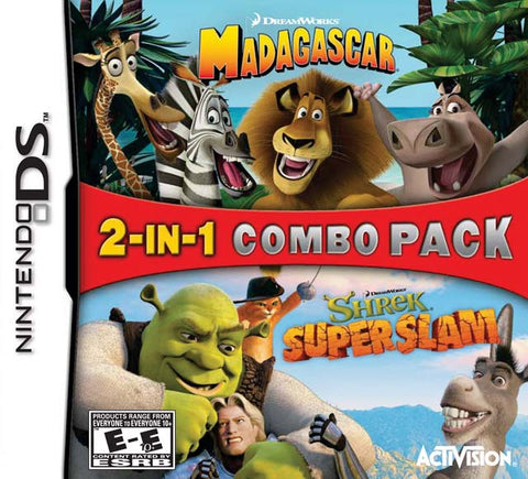 DreamWorks Madagascar / Shrek: Super Slam 2-in-1 Combo Pack - Nintendo DS Video Games Activision   
