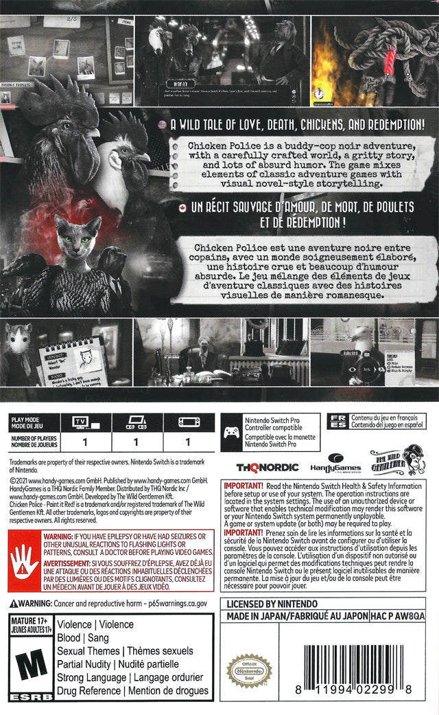 Chicken Police - Paint it RED! - (NSW) Nintendo Switch [Pre-Owned] Video Games Chicken Police   