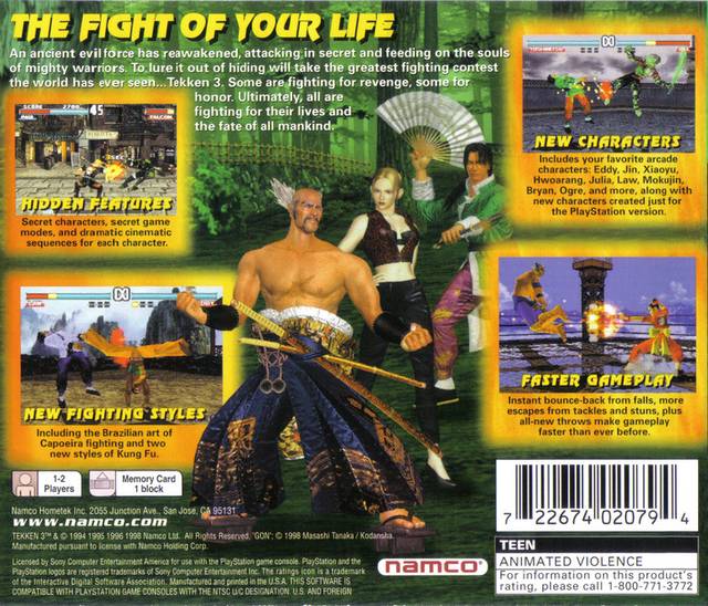 Tekken 3 (Greatest Hits) - (PS1) PlayStation 1 [Pre-Owned] Video Games Namco   