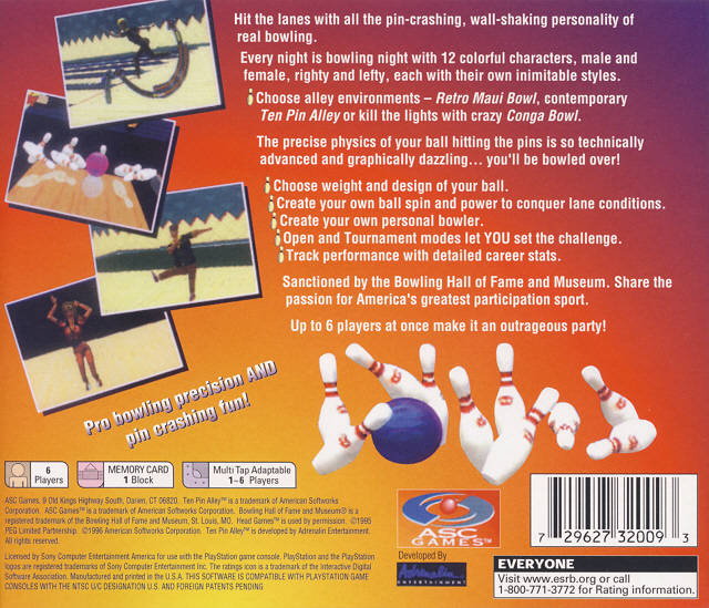Ten Pin Alley (Greatest Hits) - (PS1) PlayStation 1 [Pre-Owned] Video Games ASC Games   