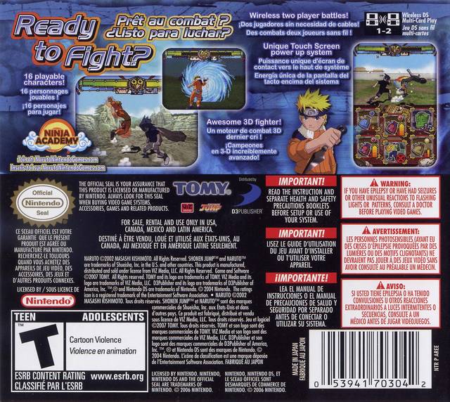 Naruto: Ninja Destiny - (NDS) Nintendo DS [Pre-Owned] Video Games D3Publisher   