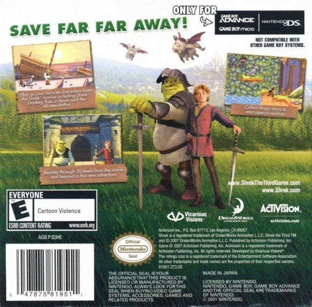 Shrek the Third - (GBA) Game Boy Advance [Pre-Owned] Video Games Activision   