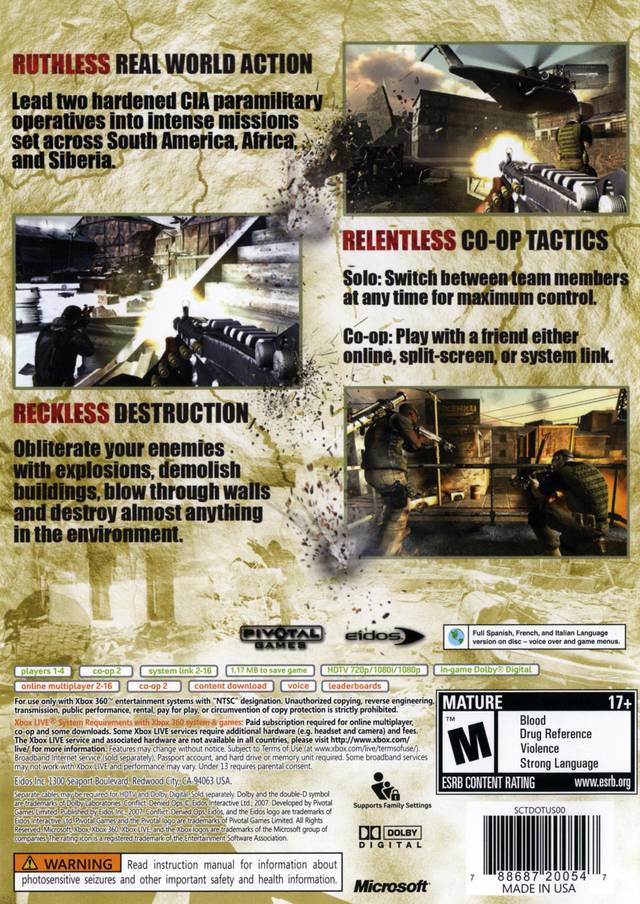 Conflict: Denied Ops - Xbox 360 Video Games Eidos Interactive   