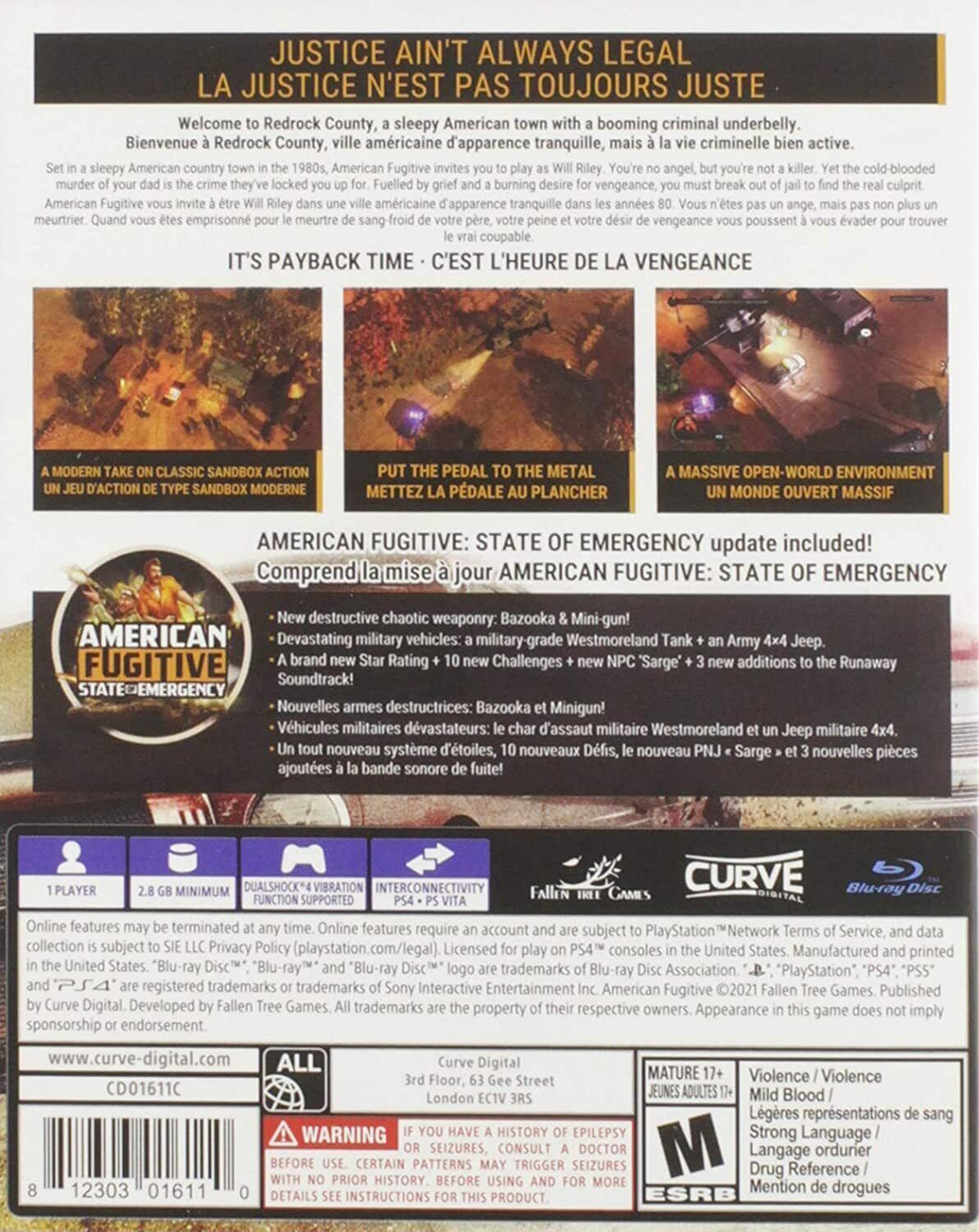 American Fugitive - (PS4) PlayStation 4 [Pre-Owned] Video Games Curve Digital   