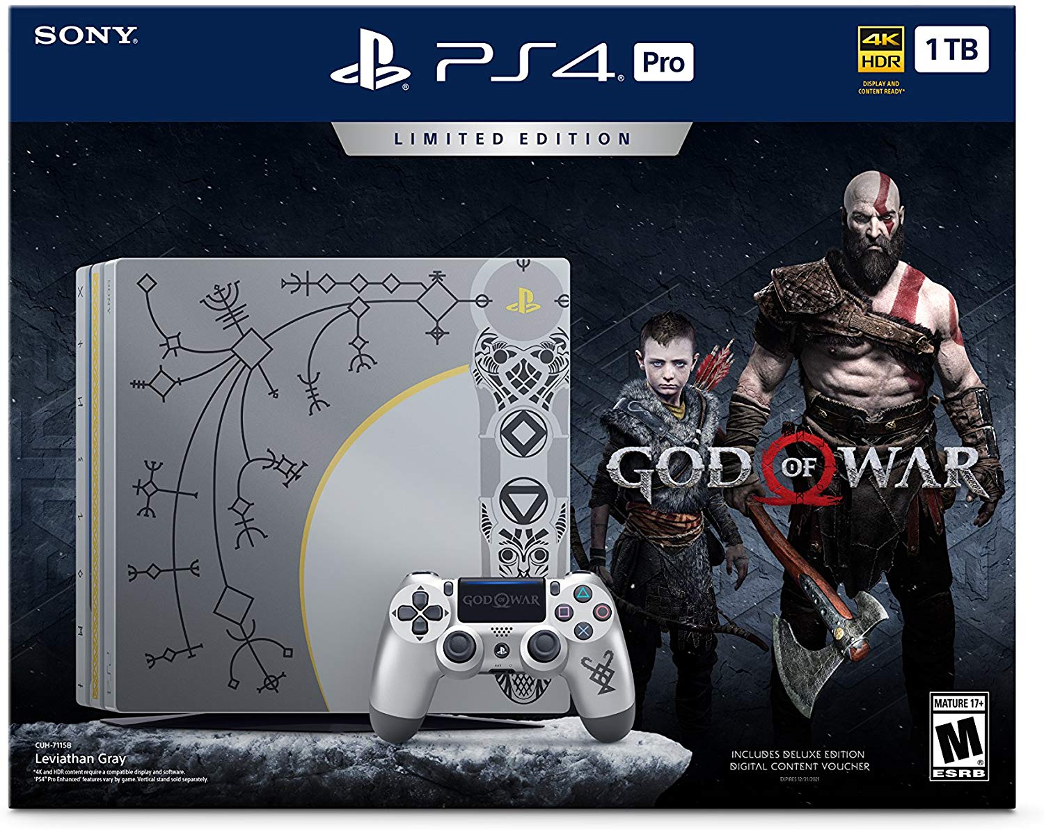 Sony PlayStation 4 Pro 1TB Limited Edition Console - God of War Bundle (US) - (PS4) Playstation 4 Consoles Sony   