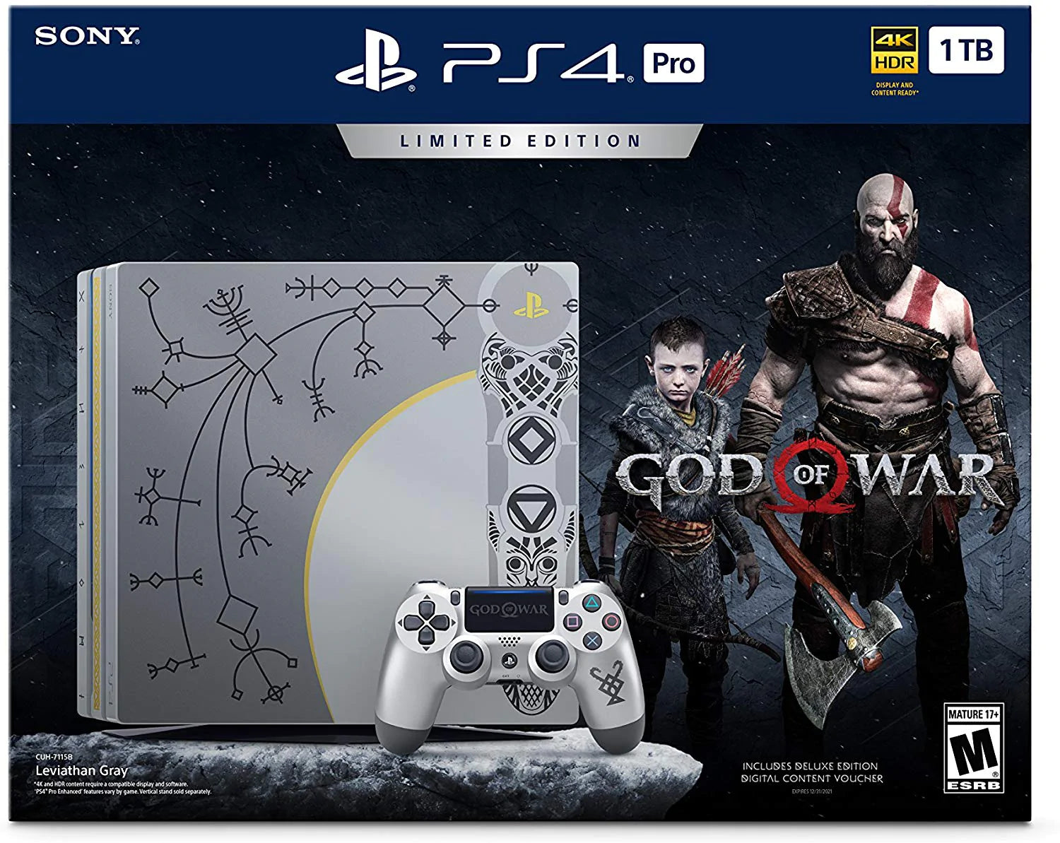 SONY PlayStation 4 Pro 1TB Limited Edition Console (God of War Bundle) - (PS4) Playstation 4 (US Version) [Pre-Owned] Consoles Sony   