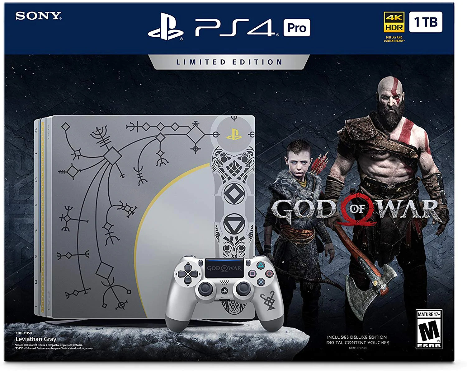 PS4 PRO 本体 GOD OF WARリミテッドエディション 1TB SONY PlayStation 4 Pro 1TB Limited Edition Console (God of