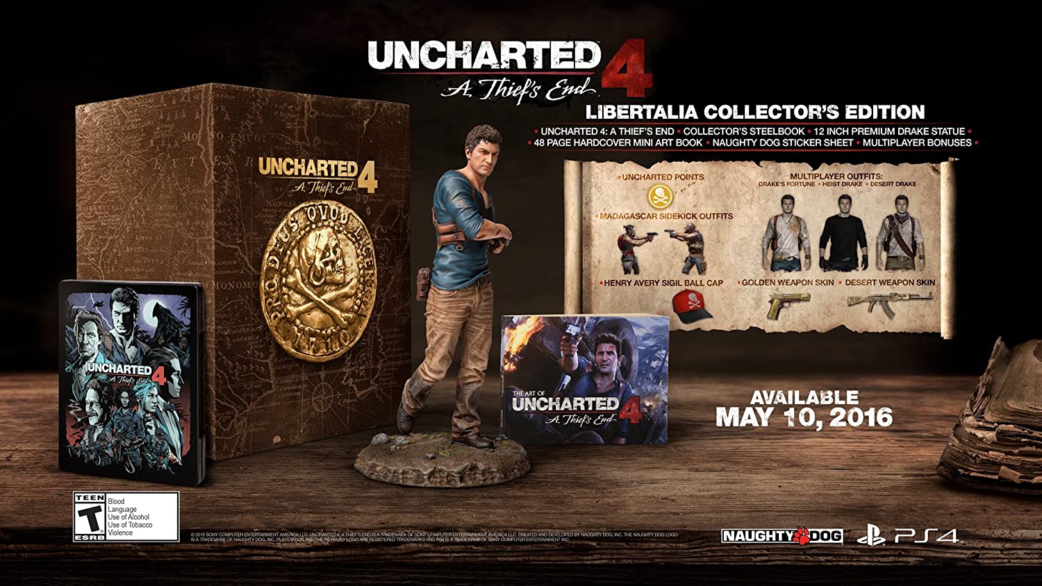 Uncharted 4: A Thief's End (Libertalia Collector's Edition) - (PS4) PlayStation 4 Video Games SCEA   