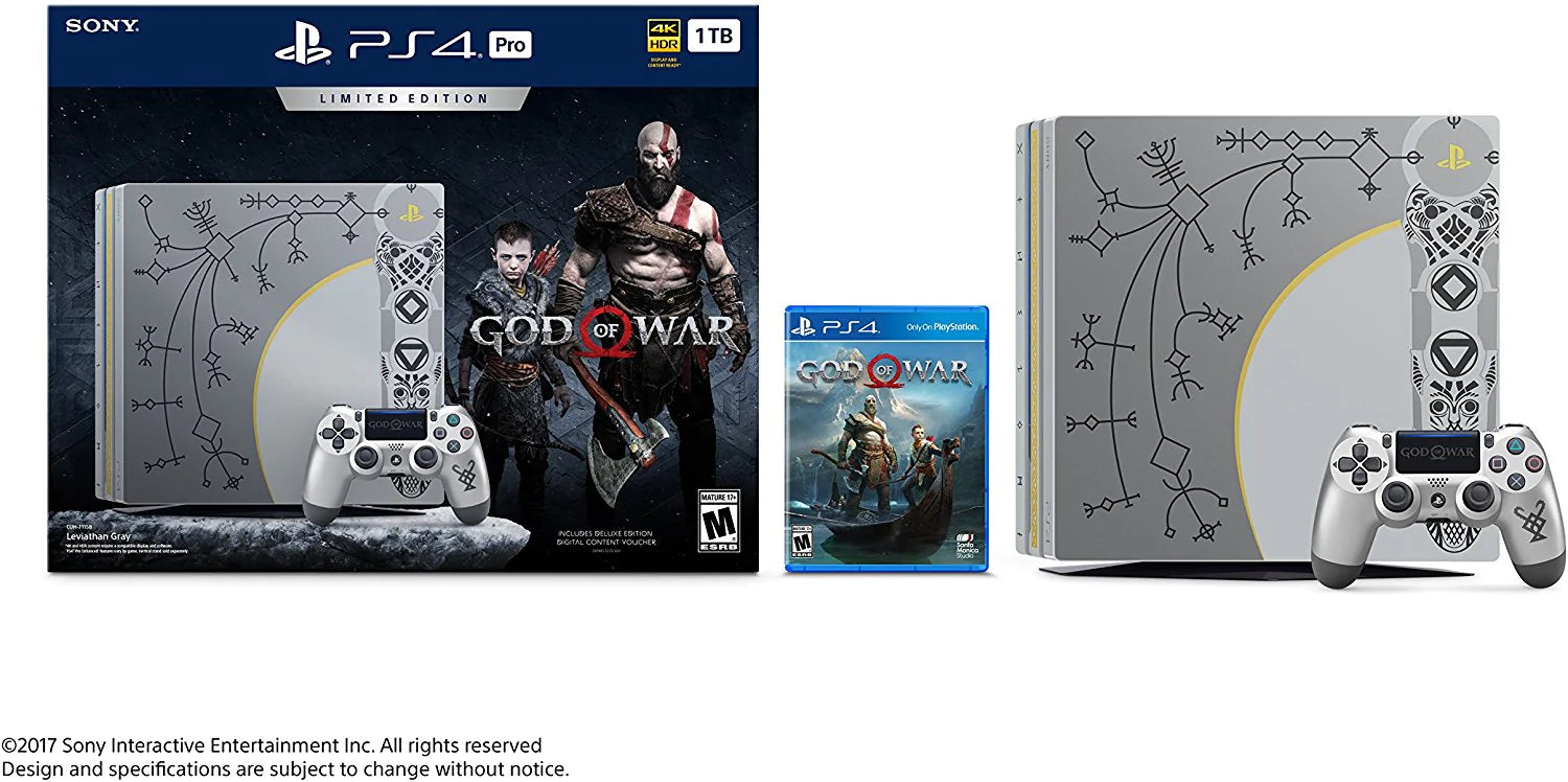 SONY PlayStation 4 Pro 1TB Limited Edition Console (God of War Bundle) - (PS4) Playstation 4 (US Version) [Pre-Owned] Consoles Sony   