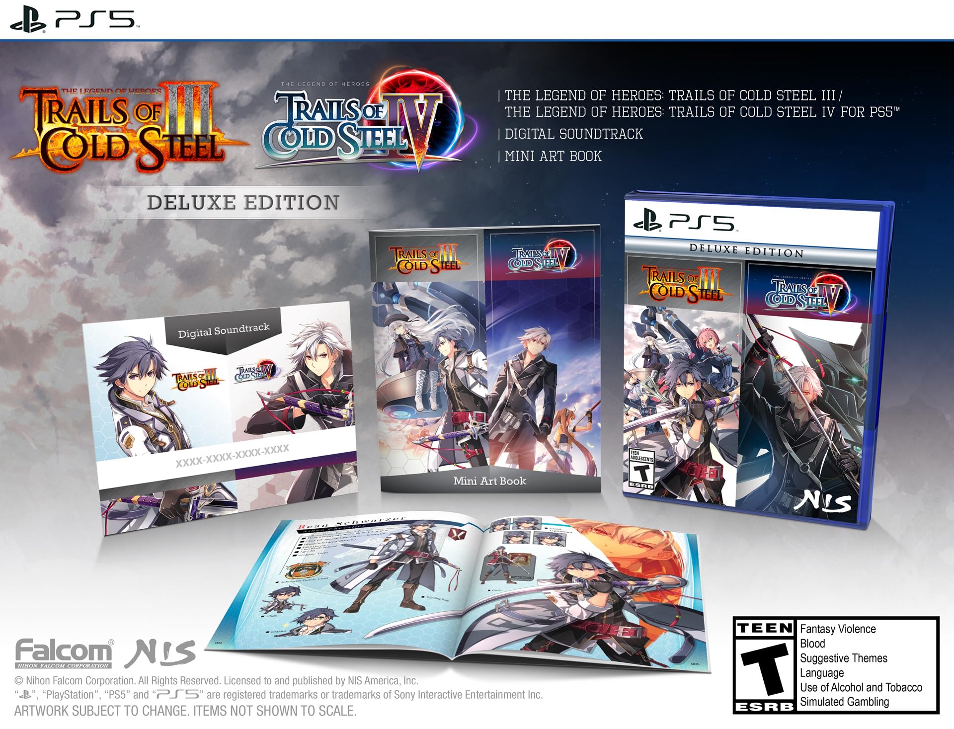 The Legend of Heroes: Trails of Cold Steel III & IV: Deluxe Edition - (PS5) PlayStation 5 Video Games NIS America   