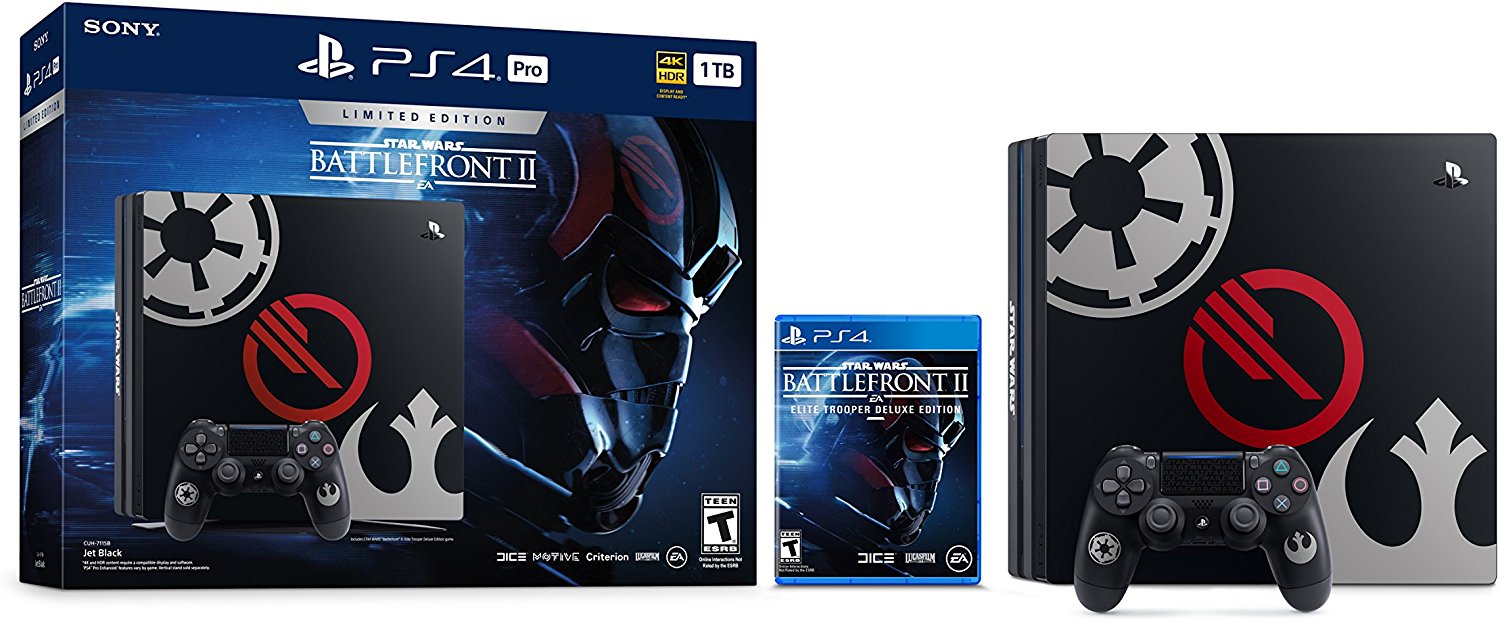 SONY PlayStation 4 Pro 1TB Limited Edition Console (Star Wars Battlefront II Bundle) - (PS4) PlayStation 4 Consoles Sony   