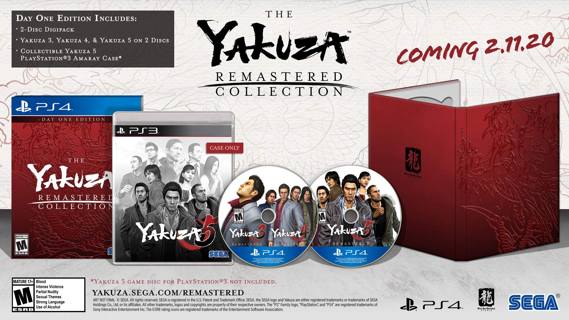 Yakuza Remastered Collection - Day 1 Edition - (PS4) PlayStation 4 Video Games SEGA   
