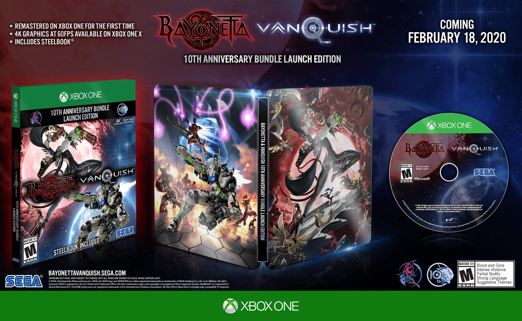 Bayonetta & Vanquish (10th Anniversary Bundle Launch Edition) - (XB1) Xbox One [Pre-Owned] Video Games SEGA   