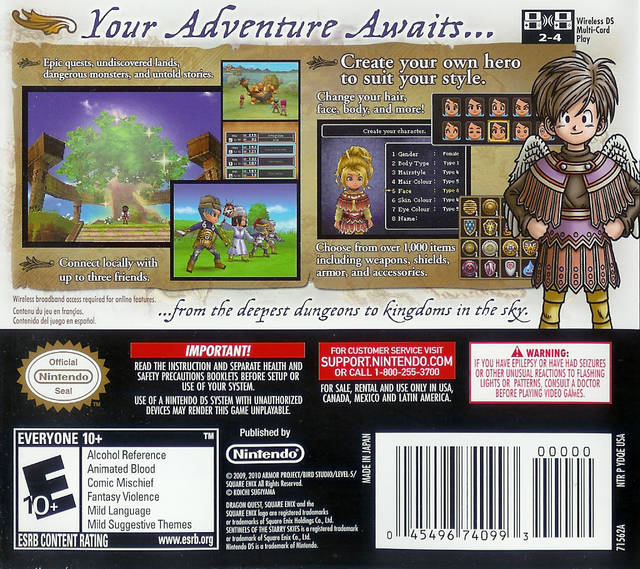 Dragon Quest IX: Sentinels of the Starry Skies - Nintendo DS Video Games Nintendo   