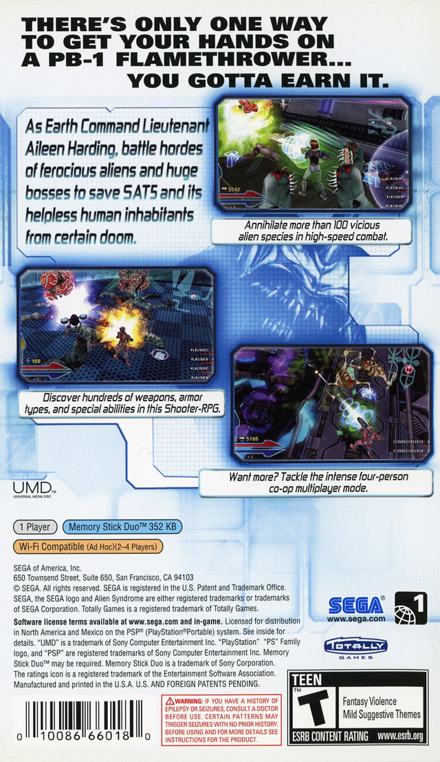 Alien Syndrome - Sony PSP Video Games Sega   