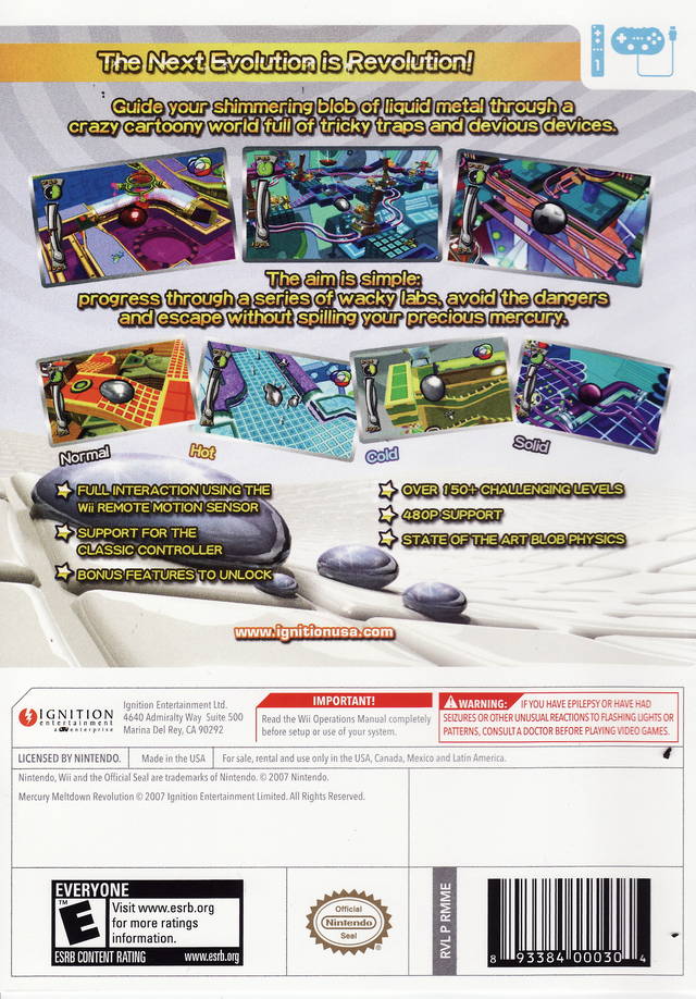 Mercuty Meltdown Revolution - Nintendo Wii [Pre-Owned] Video Games Ignition Entertainment   
