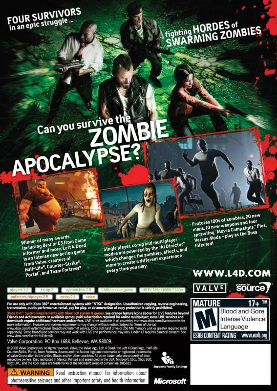 Left 4 Dead - Xbox 360 [Pre-Owned] Video Games Electronic Arts   