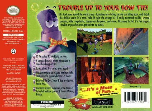 Tonic Trouble - (N64) Nintendo 64 [Pre-Owned] Video Games Ubisoft   