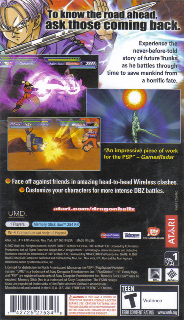 Dragon Ball Z: Shin Budokai - Another Road -SONY PSP [Pre-Owned Video Games Atari SA   
