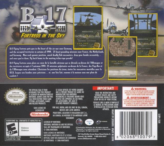 B-17: Fortress in the Sky - (NDS) Nintendo DS [Pre-Owned] Video Games DSI Games   