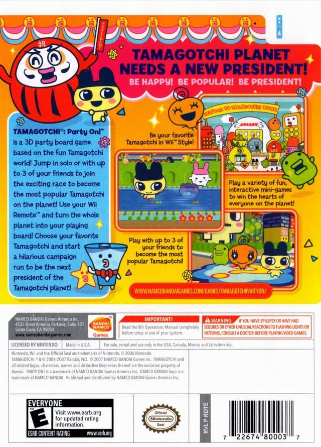 Tamagotchi Party On! - Nintendo Wii [Pre-Owned] Video Games Namco Bandai Games   