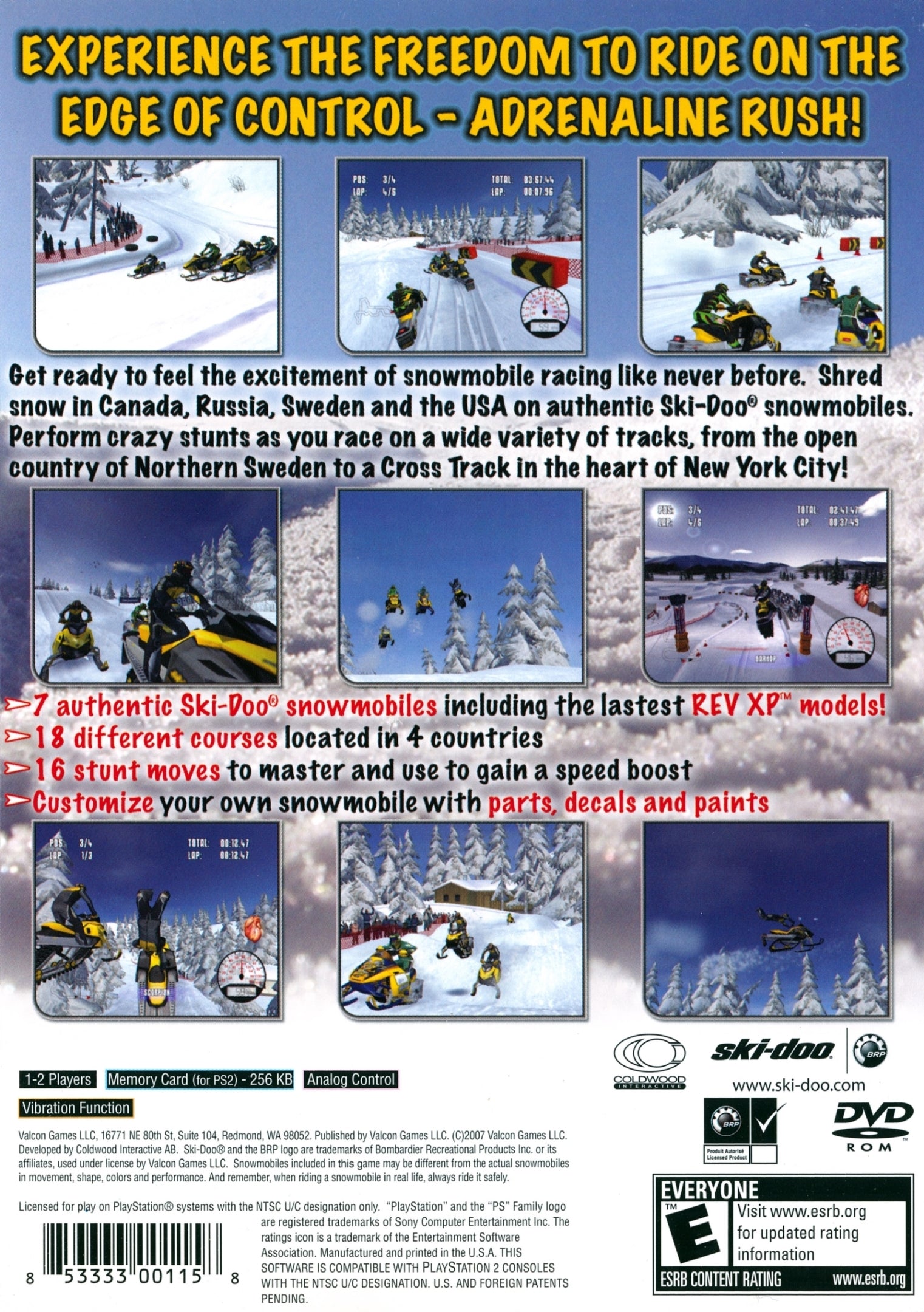 Ski-doo Snow X Racing - (PS2) PlayStation 2 [Pre-Owned] Video Games Valcon Games   