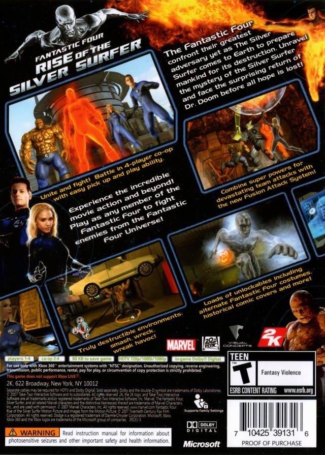 Fantastic Four: Rise of the Silver Surfer - Xbox 360 [Pre-Owned] Video Games 2K Games   