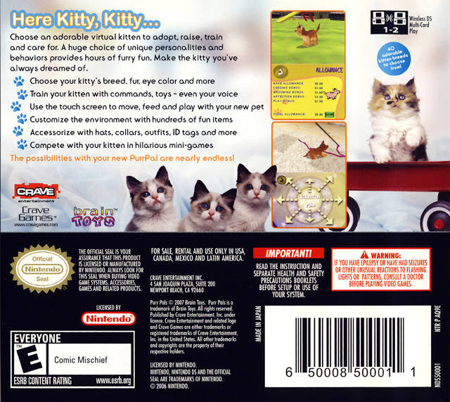 Purr Pals - (NDS) Nintendo DS [Pre-Owned] Video Games Crave   