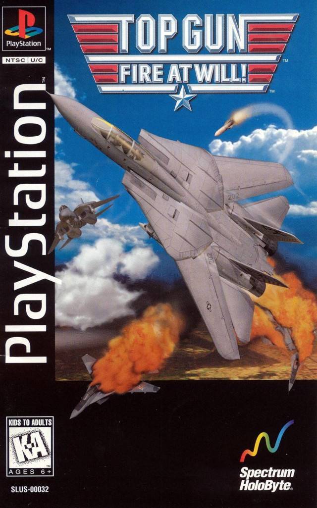 Top Gun: Fire at Will! (Long Box) - PlayStation 1 Video Games Spectrum Holobyte   