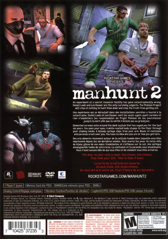 manhunt2　ps2 SONY PlayStation 2 PS2 Manhunt 2 (NO MANUAL) | eBay