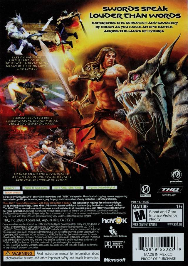 Conan - Xbox 360 [Pre-Owned] Video Games THQ   