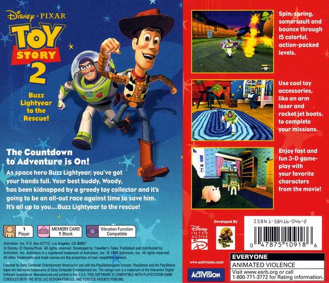 Disney/Pixar's Toy Story 2: Buzz Lightyear to the Rescue! - (PS1) PlayStation 1 [Pre-Owned] Video Games Activision   