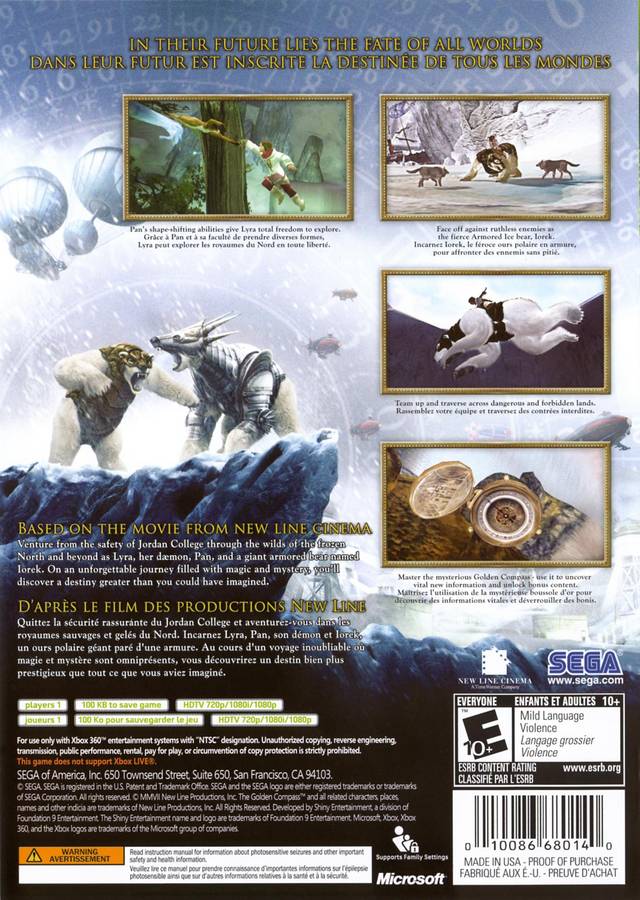 The Golden Compass - Xbox 360 [Pre-Owned] Video Games Sega   