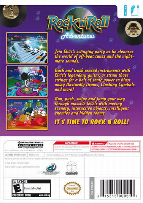 Rock 'N' Roll Adventures - Nintendo Wii [Pre-Owned] Video Games Conspiracy Entertainment   