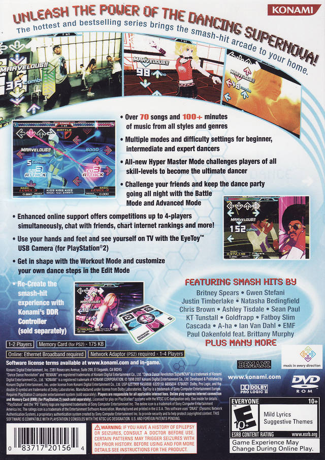 Dance Dance Revolution SuperNOVA 2 - (PS2) PlayStation 2 [Pre-Owned] Video Games Konami   