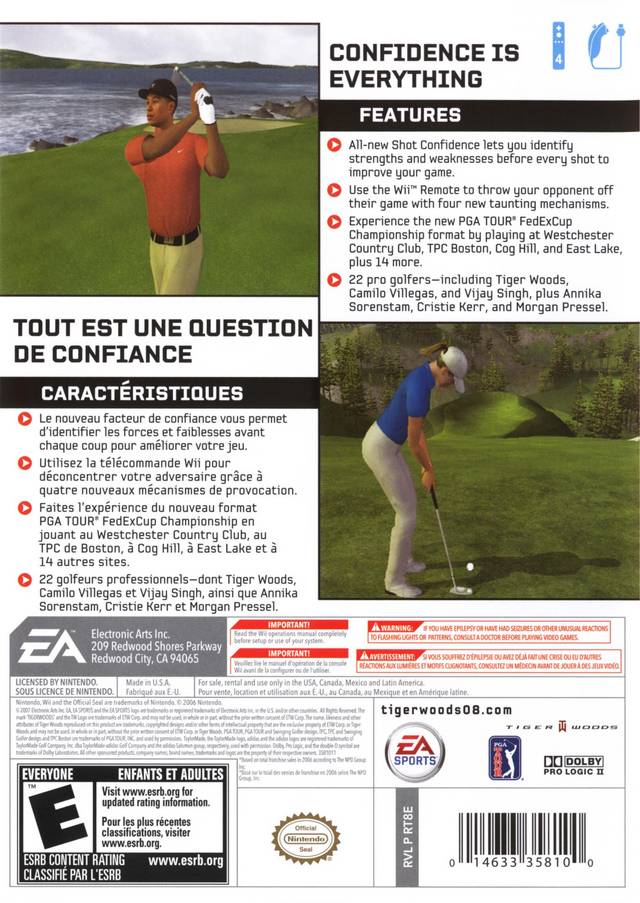 Tiger Woods PGA Tour 08 - Nintendo Wii [Pre-Owned] Video Games EA Sports   