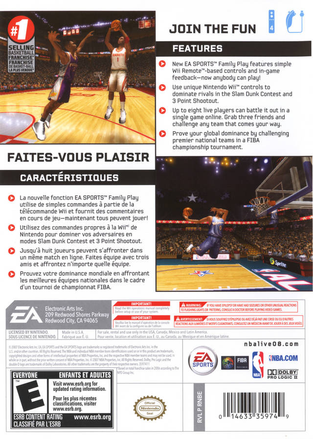 NBA Live 08 - Nintendo Wii [Pre-Owned] Video Games EA Sports   