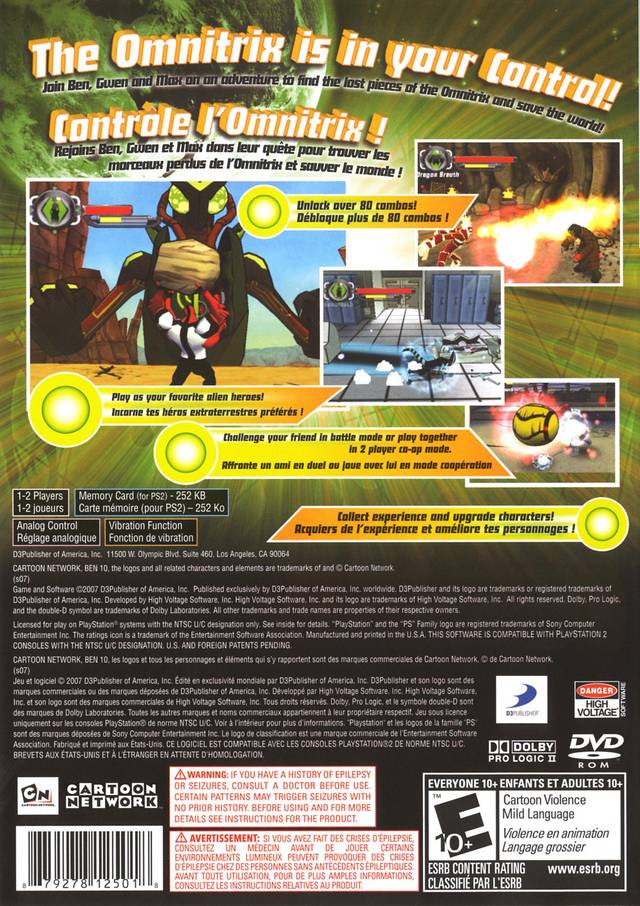 Ben 10: Protector of Earth - (PS2) PlayStation 2 [Pre-Owned] Video Games D3Publisher
