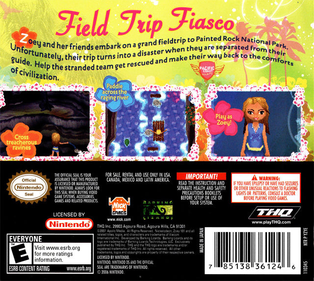 Zoey 101: Field Trip Fiasco - Nintendo DS Video Games THQ   