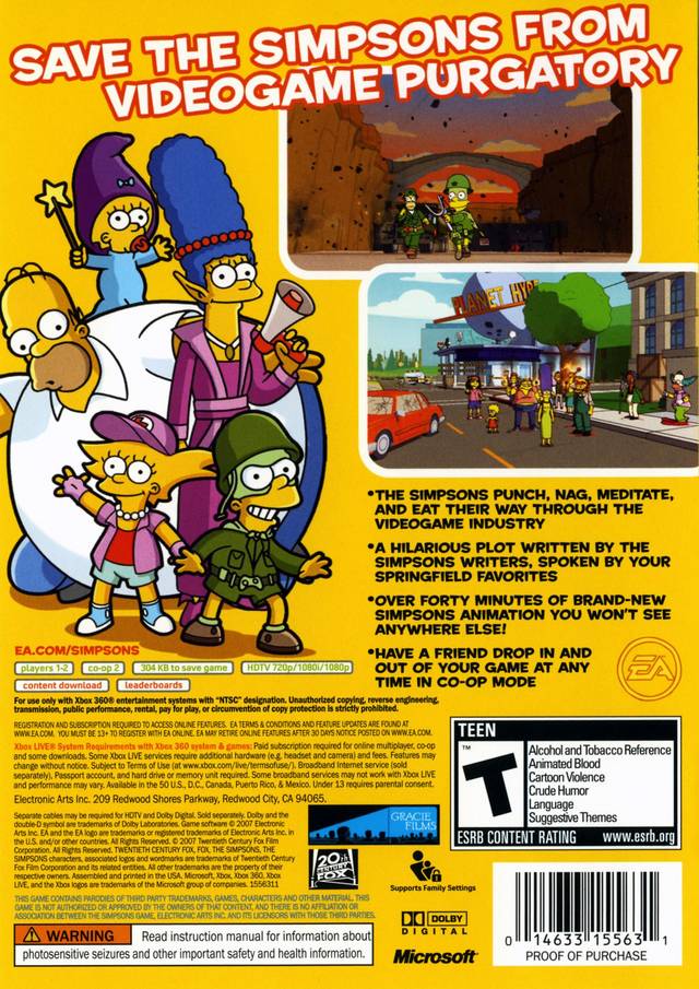The Simpsons Game (Wal-Mart Exclusive) - Xbox 360 [Pre-Owned] Video Games EA Games